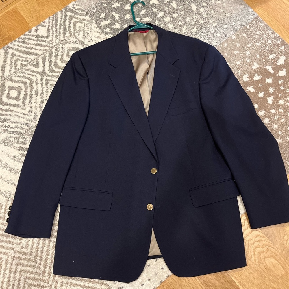 Navy blue suit coat